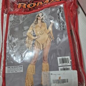 Roma Beige Fringe Peace Lover Costume
